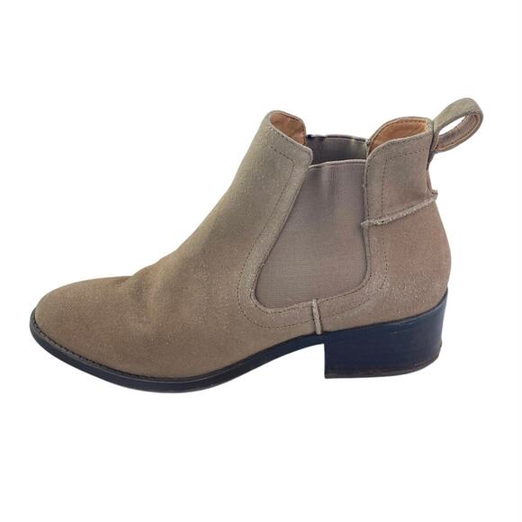 Steve Madden Dicey Women's Brown Tan Suede Leather Chelsea Ankle Boots Size 7.5 - Picture 1 of 5